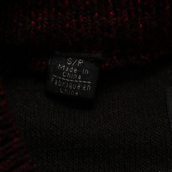 Buffalo David Bitton Textured Crewneck Sweater Heather Red Black Pullover Size S - Picture 9 of 12